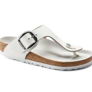 Birkenstock Women's White Gizeh Big Buckle Sandal   EU39/US 8